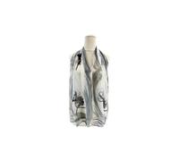 Vellin Women's Watercolour Floral Chiffon Scarf in Black Vellin Black One Size