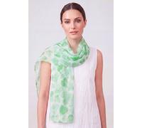 Vellin Women's Watercolour Heart Print Scarf in Green