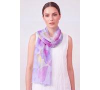 Vellin Women's Watercolour Heart Print Scarf in Purple