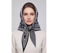 Vellin Women's Women's Reversible Floral Geo Triangle Scarf in Black Vellin Black One Size