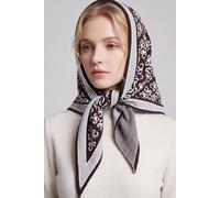 Vellin Women's Women's Reversible Floral Geo Triangle Scarf in Brown Vellin Brown One Size