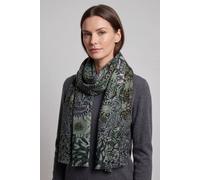 Vellin Women'sAbstract Floral Print Lightweight Scarf with Frayed Edges in Green Vellin Green One Size