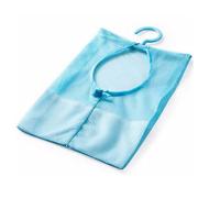Vellivar Clothes Peg Bag, Mesh Peg Bag for Washing Line with Hanger Multi Purpose Peg Bags Organizer Peg Organisation Storage Hanging Bag Blue 26 x 30cm