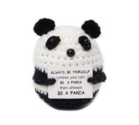 Vellivar Funny Gifts Positive Panda Gifts Cute Knitted Panda with Positive Words, Cheer Up Gifts for Women Men, Leaving Present Positive Gifts for Valentine's Day Birthday, for Girlfriend Boyfriend