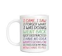 Vellivar Funny Mugs, I Came I Saw I Forgot Mug, Quirky Gifts for Women Leaving Gifts for Men Novelty Mug Retirement Gift Birthday Christmas Funny Gift Mug Coffee Cup Ceramic Tea Mug 350ml White