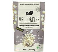 Vellobites Healthy snack-Popped Lotus Seeds,Fox nuts, Makhana | guilt-free crunch|High Protein| Low calories|No Trans-fat (Salt & Pepper)