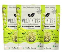 Vellobites Multi Pack Salt & Pepper (3X50g) -Healthy snack-Popped Lotus Seeds,Fox nuts, Makhana | guilt-free crunch|High Protein| Low calories|No Trans-fat (Jalapeno)