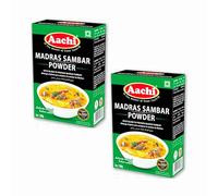 Vellomart Aachi Madras Sambar Powder 100g x 2 Pack - Authentic South Indian Spice Mix, Traditional Taste, Aromatic & Flavourful