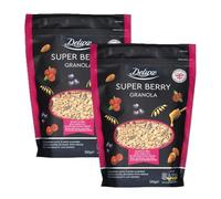 Vellomart Deluxe Premium Granola Assorted 500g x 2 Pack - Healthy Breakfast Cereal, High Fibre Nutrient Rich Energy Boost, Crunchy Mixed Nuts & Fruits, Natural Ingredients, Ideal Morning Meal & Snacki