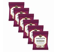 Vellomart Jakemans Blueberry Soothing Menthol Lozenges 73g - Cooling Throat Relief Drops, Refreshing Blueberry Flavour, Pocket-Size Comfort Sweets (6)
