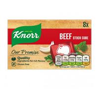 Vellomart Knorr Stock Cubes 8’s (Chicken/Fish/Vegetable/Beef/Lamb) - Individual Flavour Packs, Rich Taste Booster, Premium Seasoning Cubes for Soups, Curries & Everyday Cooking (Beef)