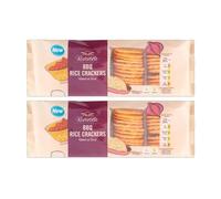 Vellomart Rivercote Rice Crackers 100g x 2 - BBQ, Sweet Chilli, Sour Cream & Onion, Lightly Salted - Crunchy Snack Mix (BBQ Rice Ceacker)