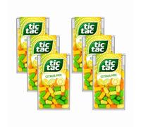 Vellomart Tic Tac Citrus Mix 18g - Refreshing Fruity Mints, Zesty Citrus Flavour, Sugar Candy Fresh Breath (6)