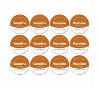 Vellomart Vaseliine Lip Care 20g x 12 - Cocoa Butter, Original & Tropical Zest, Moisturising Lip Balm, Long-Lasting Hydration, Soft & Healthy Lips, Multipack (Cocoa Butter)