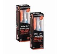 Vellomart White Glo Charcoal Deep Stain Remover Set - Whitening Toothpaste 150g, Toothbrush & 8 Toothpicks | Deep Clean, Charcoal Whitening, Complete Oral Care Kit (2)