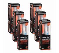 Vellomart White Glo Charcoal Deep Stain Remover Set - Whitening Toothpaste 150g, Toothbrush & 8 Toothpicks | Deep Clean, Charcoal Whitening, Complete Oral Care Kit (6)
