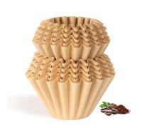 Velloray 100 Count Unbleached Brown Coffee Filters, 4-5 Cup Basket Style, Compatible with Mr Coffee, Black & Decker, Ninja & More, 1E+2 Count