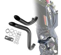 VELLOW Black Chrome 2" Drag Pipes Exhaust For Harley Softail Dyna Sportster Chopper Bobber 1984-2017 Rear Steel Material Decorate (Color : Black)