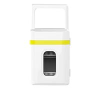 VELLOW Mini Refrigerator, 10L Single Door Three-Tier Refrigerator, AC 120V 12V Portable Small Refrigerator Cooler and Heater for Food, Medicine, Bedroom, Travel and Car,Blue (Color : Yellow)