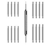 Vellsar Watch Band Pins Tool Kit, 12-26mm Heavy Duty Watch Spring Bars with Removal Tool, Stainless Steel, Compatible with Most Watch Bands, Silver, 21mm, sturdy