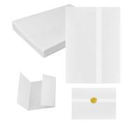 Vellum Jackets for Wedding Invitations 5x7 Inch, 30pcs Pre-Folded Vellum Paper Wrap Jackets Translucent for Birthday Party Invitation