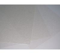 Vellum Printed Patterned Sheets White Baroque 10 X A5 100gsm CL015