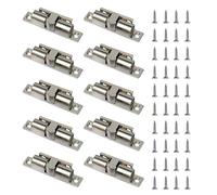 Vellux 10 PCS Double Ball Roller Tension Door Catches, Adjustable Cabinet & Cupboard Latches for Wardrobes, Kitchen, Closet Furniture, Nickel Plated