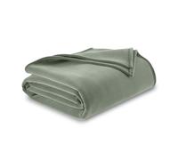 Vellux 1B07034 Original Insulating Core Hotel Style Solid Machine Washable Soft Cozy Warm Pet Friendly Bed Sofa Blankets, Full Queen, Green, Polyester fleece