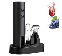 Vellux 5-in-1 Electric Wine Opener Set, Rechargeable Wine Corkscrew Bottle Opener with Foil Cutter, LED Indicator, Aerator Pourer and Vacuum Stopper