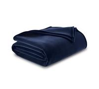 Vellux Blanket, Polyester Faux Fur Nylon, Navy, Full Queen