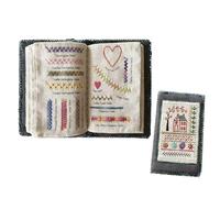 Vellux Embroidery Stitches Book, High-Density Linen Hand Embroidery Guide with Bonus Stitch Instruction Sheet, DIY Stitch Patterns for Beginners & Enthusiasts