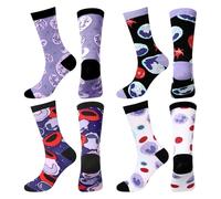 Velmitten 4 Pair Funny Hematology Socks Eat Sleep Hematology Gift for Hematologist Biology Teacher Microscopy Lab Technician Birthday Graduation Gifts