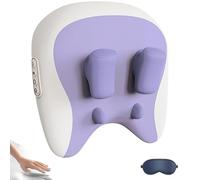 Velmore Pillow Neck & Shoulder Massager, Velmores-Neck Massager, with 4d Rolling Nodes, Three Modes and Strengths, Heat, Adjustments, for Necks Relax (Pink)