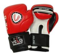 Velo™ Boxing Gloves Sparring Muay Thai Kickboxing Pro Heavy Training Maya Hide Leather Ventilated Palm, Long Wrist Support Punching Bag Pads Workout MMA Gym Men Women- 10 12 14 16oz (14oz)