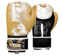 Velo™ Boxing Gloves Sparring Muay Thai Kickboxing Pro Heavy Training Maya Hide Leather Ventilated Palm, Long Wrist Support Punching Bag Pads Workout MMA Gym Men Women- 10 12 14 16oz (12oz)