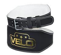 VELO Hard Leatherboard Weightlifting belts Power Weightlifting Gym Belts - 6'' Gym Training Belts High-Intensity Strength Training Equipment Unisex Belts Power Lifting Lumbar Support (Large)