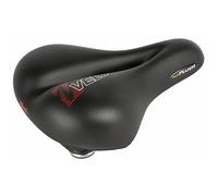 Velo Plush Gel Elasto Saddle, Black/Red, L = 255 mm X W = 200 mm X H = 90mm