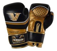 VELO Pro Boxing Gloves - Premium cowhide leather construction for ultimate durability. Perfect for training, sparring, and matches (14oz)