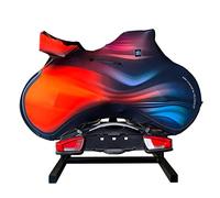 Velo Sock Full Bike Cover for Indoor Storage and Transportation, Dirt Proof and Water Repellent Stretchy Zippered Fabric Bicycle Protection Travel Cover for Bicycle Motion Wave (ROAD Durable +