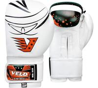 VELO Vivid Impact Series Boxing Gloves - Funky Contemporary Design in Orange, Red, Blue, Yellow DX Leather - Sizes 4oz 6oz 8oz 10oz 12oz 14oz 16oz Including Kids Sizes (Orange, 6oz)