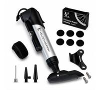 VeloChampion 120PSI Mini Bike Pump with Pressure Gauge, Pump + Patches