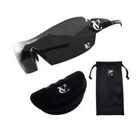 VeloChampion Cycling Sports Biking Sunglasses for Men Women Glasses with UV400 100% UV Protection Lenses (Hypersonic Black/Black)