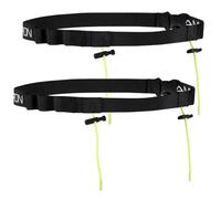 VeloChampion Lightweight Running Belt Waist Pack for Men Women. 6 Energy Gel Loops. Elasticated Fit Race Number Holder - No Pins Needed - 2 or 3 Toggle Style