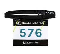 VeloChampion Lightweight Running Belt Waist Pack for Men Women - Elasticated Stretch Fit Race Number Holder - No Pins - 3 Sizes - Run. Triathlon. Cycle. Marathon. Jogging (1, S/M)