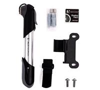 VeloChampion Mini Bike Pump with Frame Mount | Portable Compact Alloy Bicycle Pump with Frame Mount | Presta, Schrader & Dunlop Valves (Alloy 7 Pump + Repair Patches)