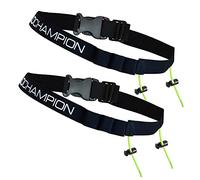 VeloChampion Running Waistpack Belt - Elastic Stretch Fit with Clip Fastening for Triathlon, Marathon, Cycling & Race Number Holder (Adult S/M + Gel Loops, 2)