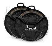 VeloChampion Waterproof Nylon Bike Wheel Bag, Medium 700c-26", 2 Pack | Spare Bike Wheel Cover for Outdoor Bike Storage or Transport for MTB, Road Bike, 650b 700c 16" 20" 24" 26" Wheels