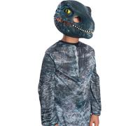 Velociraptor Blue With Movable Jaws Mask Kids Dinosaur Mask Fancy Dress