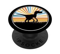 Velociraptor - Dinosaur Dino Raptor Sunset Retro PopSockets Adhesive PopGrip