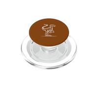 Velociraptor Dinosaur Silhouette Art PopSockets PopGrip for MagSafe